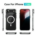 thumbnail image 2 of for iPhone Air Crystal Clear Case, Military-Grade Shockproof Protective Case, Magnetic Compatible with Mag-Safe, Non-Yellowing Transparent Phone Cover for iPhone Air, Clear, 2 of 11