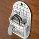 thumbnail image 3 of Bolsa de almacenamiento de pared, impermeable, para puerta, armario, organizador colgante de lino y algodón, para dormitorio (cuadrícula negra), 3 of 4