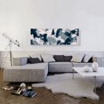 thumbnail image 2 of ARTCANVAS Blue Gray White Modern Panoramic Canvas Art Print - Size: 48" x 16" (1.50" Deep), 2 of 9