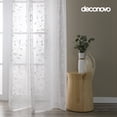 thumbnail image 3 of ZOPZO White Voile Sheer Curtains 52W x 72L Embroidered Leaf Grommet Drapes for Living Room 2 Panels, 3 of 8