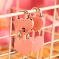 thumbnail image 5 of 2 mini candados de aleación, candados para maletas, candados pequeños de amor, candados decorativos, mini candados en forma de corazón para equipaje, agendas, joyeros, 5 of 5