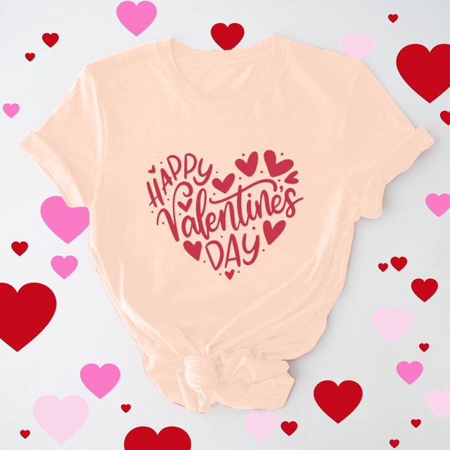 Cadeau de Saint-Valentin pour Femmes, T-shirt Décontracté à Manches Courtes et Col Rond avec Imprimé Arbre de Noël