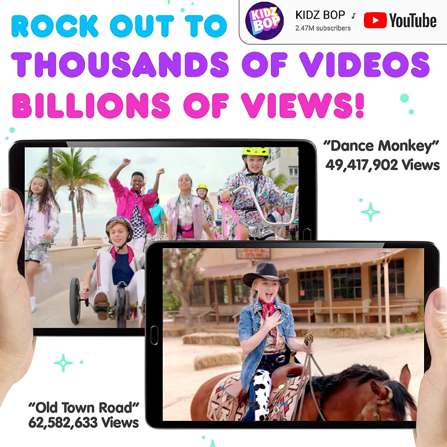 Move2Play Kidz Bop Bluetooth Headphones for Kids | Hi-Def Microphone & Speakers | 94dB Volume Limiting | Wireless | Adjustable | School Use | Gift 3 4 5 6 7 8+ Year Old Girls Boys