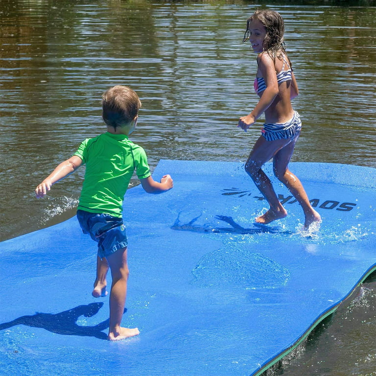 SOWKT Lily Pad Floating Mat (12 x 6 ft) - Made in USA Large Floating Water Mat for Lake and Boating