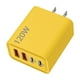 thumbnail image 1 of Cargador GaN 2 en 1, módulo de carga rápida de 120 W con 2 puertos tipo C y 2 puertos USB, adaptador de carga rápida para teléfono, tableta, portátil, enchufe de pared., 1 of 5