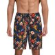 thumbnail image 1 of Balery Vintage Floral Pantalones cortos de pijama de punto de algodón para hombre con cinturilla y bolsillos-Large, 1 of 6