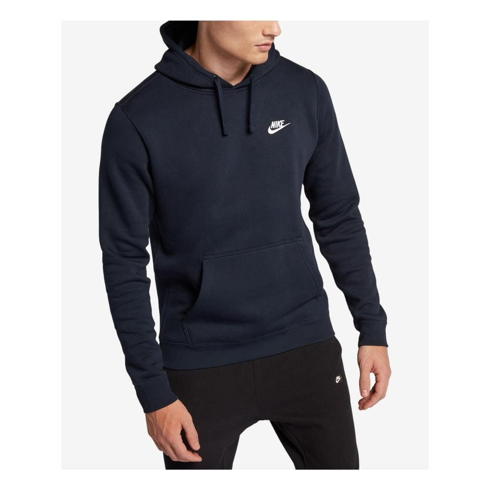 Nike - Nike Club Fleece Pullover Longsleeve Men's Hoodie Blue/White ...