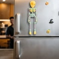 thumbnail image 2 of Poseable Skeleton Fridge Magnet, 3D Printed Articulated Skeleton, Mini Skull Fridge Magnets with Movable Joints, Interesting Human Skull Magnetic Decorations, for Refrigerator Locker, 2 of 9