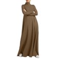 thumbnail image 2 of Bellella Robe Longue Femme Manches Maxi Col Haut Ample Marron m, 2 of 3