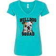 thumbnail image 3 of Inktastic Dog Bulldog Squad Women's V-Neck T-Shirt, 3 of 5