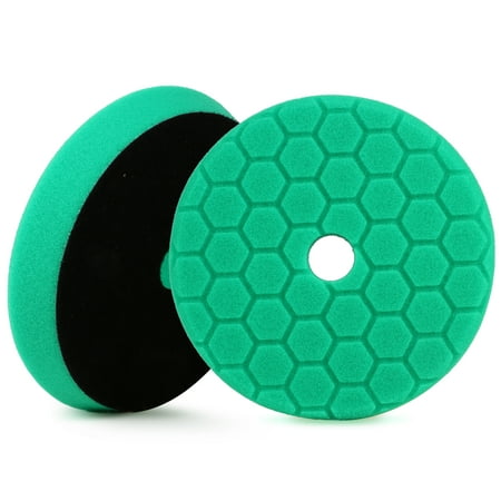 

6 Hex Logic Quantum Heavy Cutting Pad Green (6.5 Inch Pad made for 6 Inch backing plates)