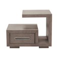 thumbnail image 1 of Home Fare Table de Chevet Moderne 1 Tiroir en Taupe Naturelle, 1 of 8