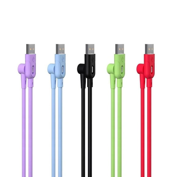 axGear Câble USB vers Lightning 3 Pieds Angle Droit 90 Degrés Charge Rapide avec Prise pour un Rangement Facile (Blanc Seulement)