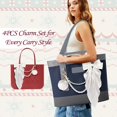 thumbnail image 6 of 4PCS Tote Bag Decor Kit, Decorative Bow & Pom Pom Accessories, Compatible with YETI Camino 20/35/50 Carryall, Bogg Beach Tote Bags (Black), 6 of 7