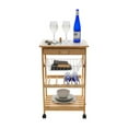 thumbnail image 4 of Neu Home 34131 Kitchen Cart with Basket Natural-Chrome, 4 of 5