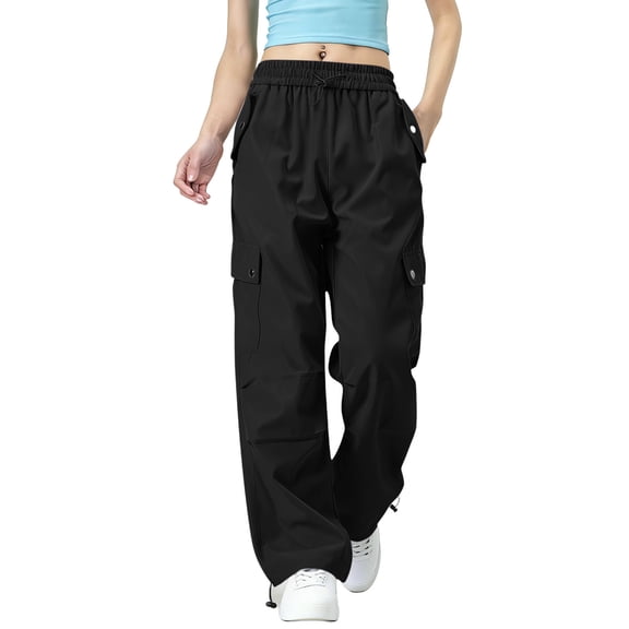Women's Cargo Pants Lightweight Hiking Pants Athletic Casual Travel Drawstring Trousers