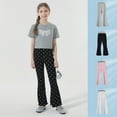 thumbnail image 7 of Ruyang Girls Polka Dot Flare Leggings Kids Cute Slim Pants Thin Cotton High Waist Bell Bottoms Soft Stretchy Trousers, 7 of 7