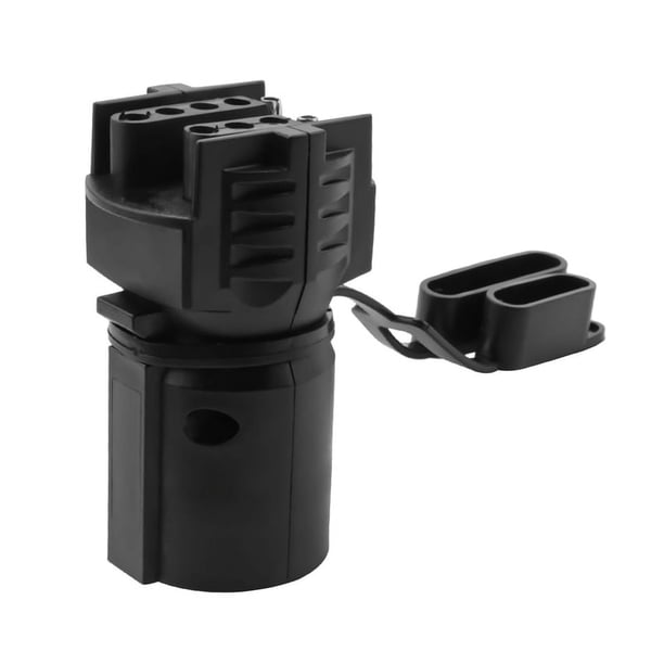 Adaptador de Luz Remolque 7 Pines Redondos una 5 Enchufe Plano Conector AlimentacióN para RV Camping Viajes