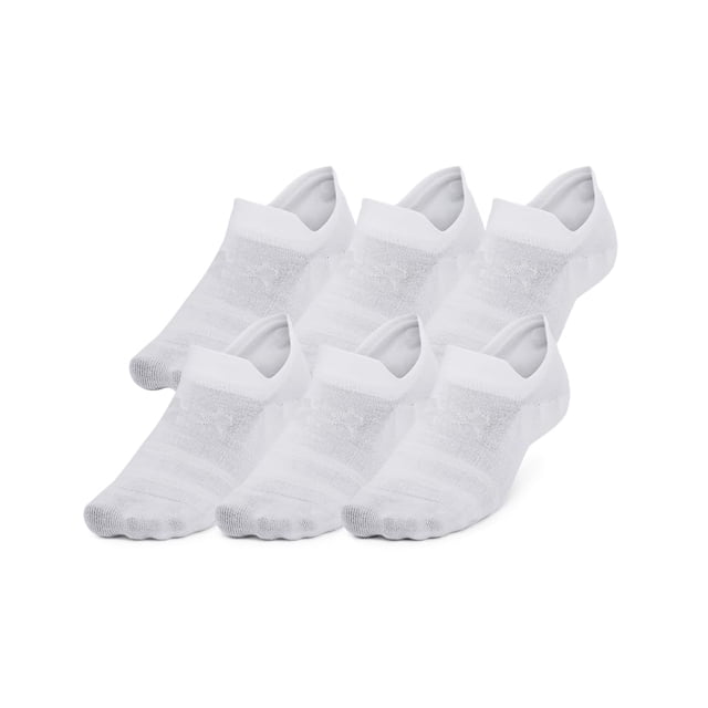Pack de 6 calcetines Under Armour Essential Ultra Low Tab, color blanco