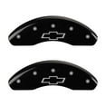 thumbnail image 3 of MGP Front set 2 Caliper Covers Engraved Front Bowtie Black finish silver ch Fits select: 2012-2017 CHEVROLET SONIC LT, 2018 CHEVROLET SONIC, 3 of 4