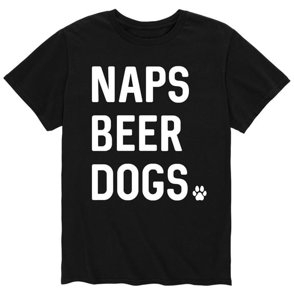 Instant Message - Naps Beer Dogs - Men's Short Sleeve Graphic T-Shirt