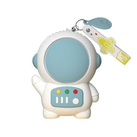 

George Cartoon Astronaut Fan Lanyard Portable Cute Mini USB Rechargeable Handheld Leafless Small Fan