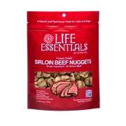 Life Essentials by Cat-Man-Doo Freeze Dried Sirloin Beef Nuggets Dog and Cat Treats, 6 oz. bag