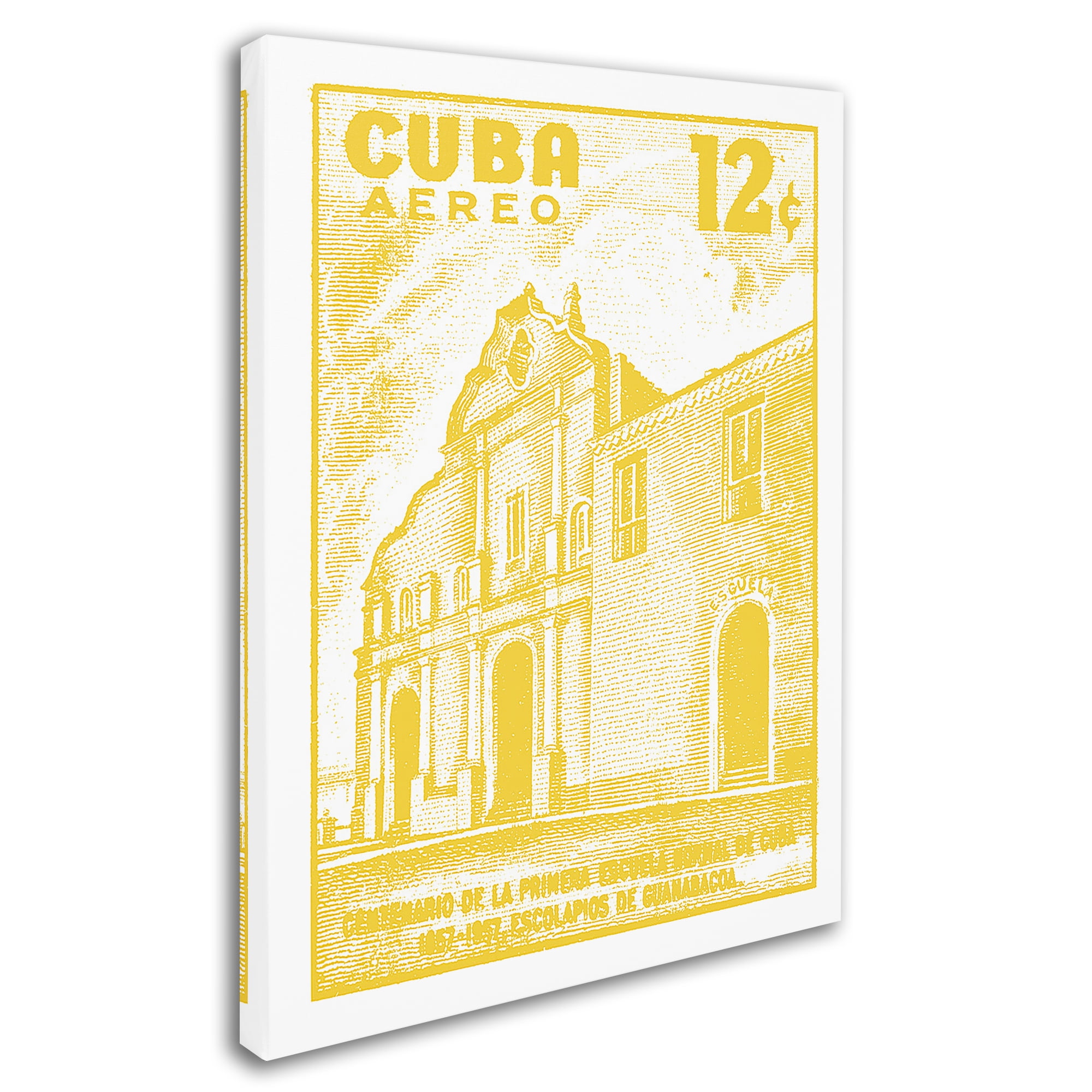 Trademark Fine Art 'Cuba Stamp VI Bright' Canvas Art by Wild Apple Portfolio