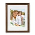 DesignOvation Kieva Solid Wood Picture Frames, Distressed Espresso