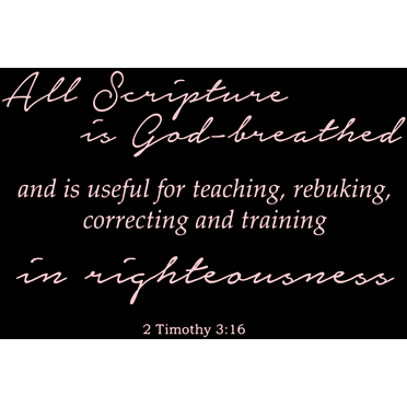 2 Timothy 3:16 - All Scripture is God-breathed… Vinyl Decal Sticker Quote - Small - Blush