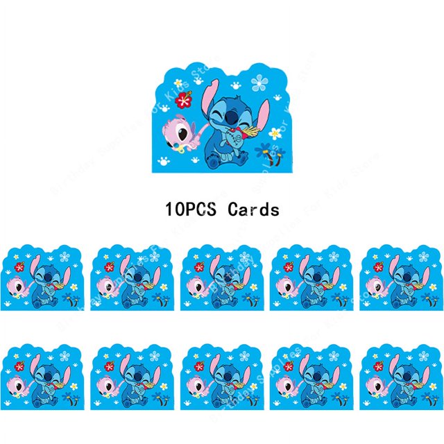 Suministros de decoración de fiesta de cumpleaños con temática de Disney, vajilla de Lilo Stitch para niños, taza, plato, globo angular para recuerdos de Baby Shower