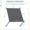 thumbnail image 3 of AECOJOY 30"x40" Manual Retractable Patio Awning in Dark Grey, 3 of 7