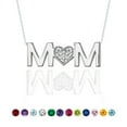 thumbnail image 1 of Collar con colgante JeenMata MOM - Diamante - Piedra natal de abril - Chapado en oro blanco, 1 of 9