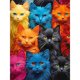 thumbnail image 1 of 5D DIY Kit Gatos Coloridos Del 30x40cm, 1 of 9
