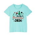 thumbnail image 4 of Odeerbi Toddler Boys Girls Christmas T-shirt Christmas Print Casual Short Sleeve Tops Shirt Toddler Clothes Mint Green, 4 of 4