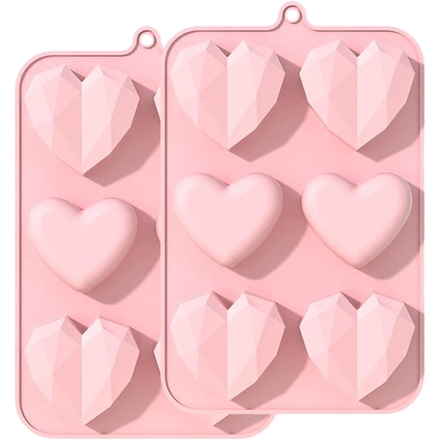 Molde de Silicona Cariñoso de 6 Cavidades Medianas, Moldes Silicona para Tartas, Pudín, Dulces, Chocolate, Bandejas Antiadherentes, para Hornear, Tartas, Chocolates, etc