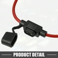 thumbnail image 6 of Unique Bargains 1 Set 40A Mini Blade Stye Fuse 12 AWG Fuse Holder 12 Gauge Fuse Holder Blade Style Inline Fuse Holder, 6 of 6