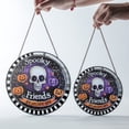 thumbnail image 4 of Spooky Friends Welcome Here Halloween Skeleton Stained Glass Suncatcher Fall Spooky Decor, 4 of 8