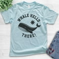 thumbnail image 2 of Kids Whale Hello There Shirt, Youth Kids Boy Girl T-Shirt, Whale Shirt, Animal Pun Shirt, Light Blue, Medium, 2 of 4