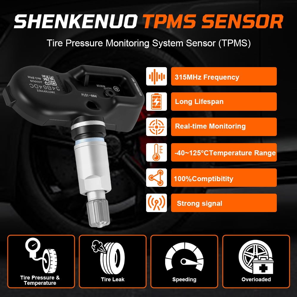 TPMS Sensor 42607-33021 Compatible for Toyota Lexus Scion Pontiac, Tire Pressure Monitoring Sensors for Camry Prius Corolla rav4 Scion Yaris