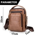 thumbnail image 2 of Men's Genuine Leather Shoulder Bag Messenger Briefcase CrossBody Handbag Satchel Travel Bag Retro Crossbody Bags - Light Brown, 2 of 7