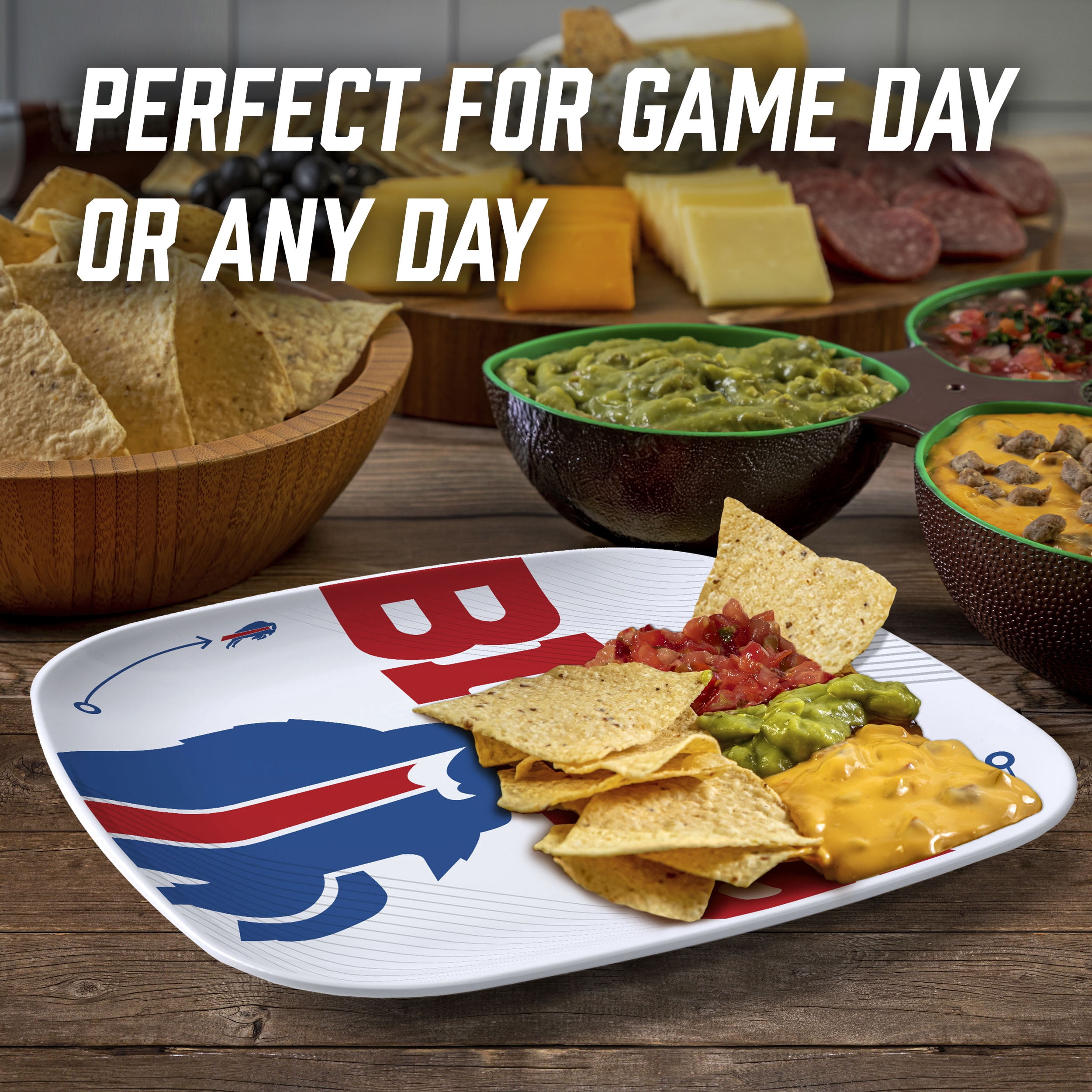 YouTheFan NFL Buffalo Bills Large Party Plate
