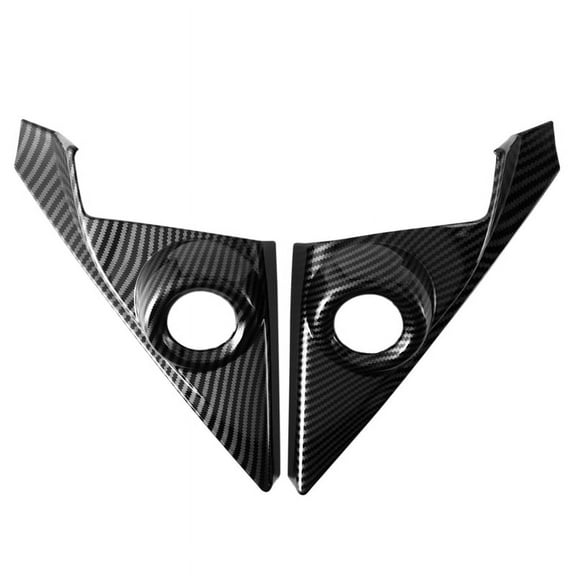 ABS Carbon Fiber Interior Front Door Speaker Window a Pillar Cover Trim for 2016-2019 Sedan 10Th Gen 2-Pc