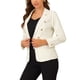 thumbnail image 4 of Chaqueta de mezclilla de manga larga con solapa y botones para mujer INSPIRE CHIC con bolsillos XS albaricoque, 4 of 7