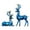 Blue, variant on JUMNUYCUH Reindeer Christmas Decor, 2Pcs Resin Reindeer Figurines, Christmas Deer Figurines for Home Table Bookshelf Fireplace Living Room Bedroom Office Decor, Reindeer Statue, Green