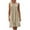 Beige, variant on Busydd Summer Dresses for Women 2025 Plus Size Dresses S-5XL Solid Color Round Neck Linen Dress Short Sleeve Oversized Sundresses for Women Trendy Pleated Casual Dresses for Women Beige S