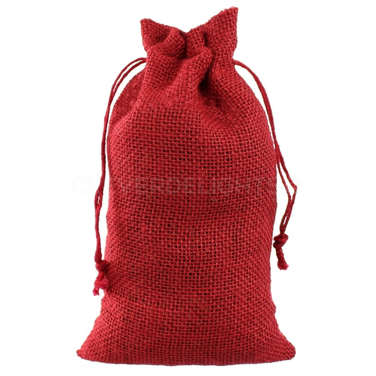 Red burlap bags hot sale