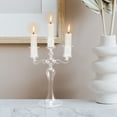 thumbnail image 6 of Mersess Clear Glass Candle Stick Holder, Decorative Glass Candelabrum and Candlestick Holder for Home Decor, 6 of 10