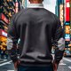 thumbnail image 5 of pstuiky camisas de manga larga para hombre, Blusa informal de manga larga con cuello alto y cremallera con bloques de color para hombre salir tops s, 5 of 9