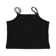 thumbnail image 1 of Girl‘s Vest  Children‘s Solid Color Ribbed Sling Tops Tight Sleeveless Shirt Camisole for Kids, 1 of 4